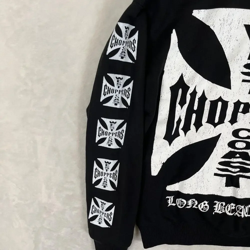 West Coast Choppers Hoodie Mens Small Pullover Sweatshirt Long Beach Graphic